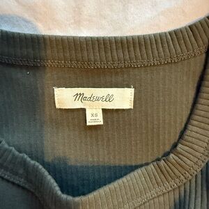 Madewell Khaki Ribbed Knit Top